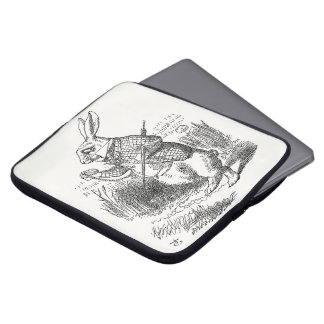 Alice in Wonderland, White Rabbit Checks His Watch Laptop Sleeve