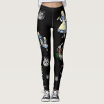Alice in Wonderland White Rabbit Cheshire Cat Leggings<br><div class="desc">I just had to get a pair of these wonderful tights! I carefully arranged some of my favorite Alice in Wonderland original images and created these magical tights!</div>