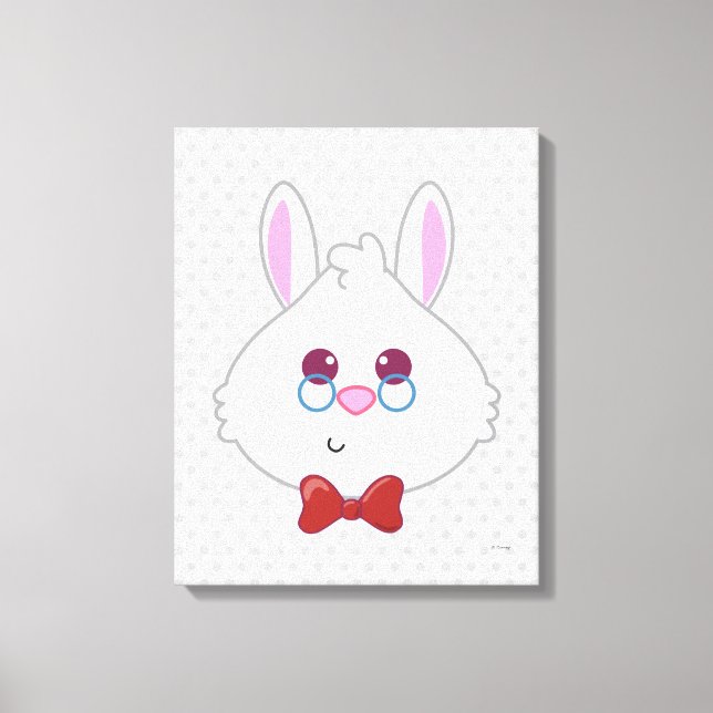 Alice in Wonderland | White Rabbit Emoji 4 Canvas Print (Front)