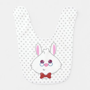Alice in Wonderland White Rabbit Emoji Bib
