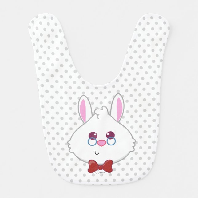 Alice in Wonderland | White Rabbit Emoji Bib (Front)