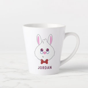 Alice in Wonderland White Rabbit Emoji Latte Mug