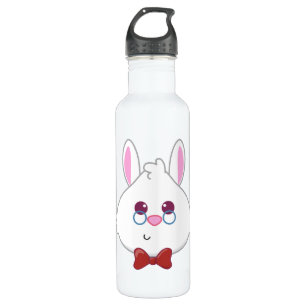 Alice in Wonderland   White Rabbit Emoji Stainless Steel Water Bottle