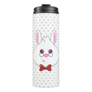 Alice in Wonderland White Rabbit Emoji Thermal Tumbler