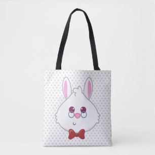 Alice in Wonderland   White Rabbit Emoji Tote Bag