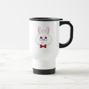 Alice in Wonderland White Rabbit Emoji Travel Mug