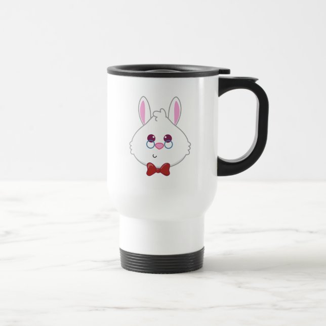 Alice in Wonderland | White Rabbit Emoji Travel Mug (Right)