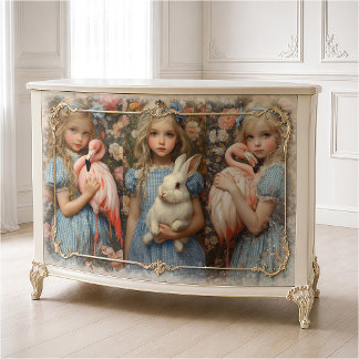 Alice in Wonderland White Rabbit Flamingo Tissue Paper
