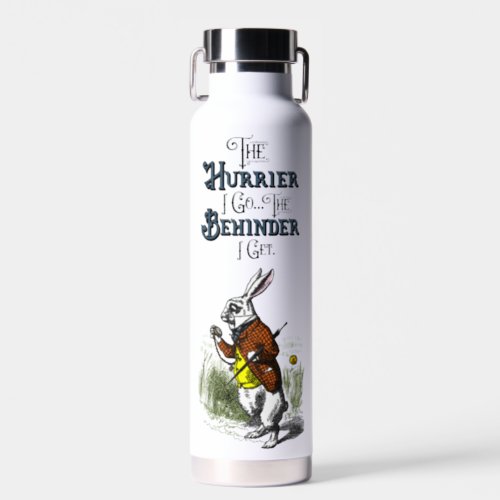 Alice in Wonderland White Rabbit Full Color Water Bottle