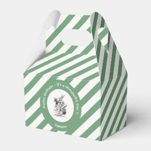 Alice in Wonderland White Rabbit Herald Birthday Favor Boxes