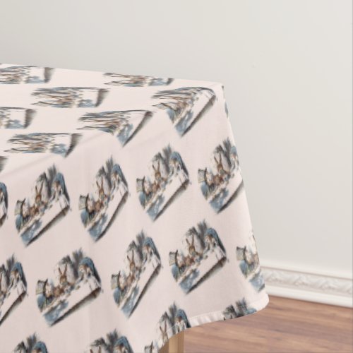 Alice in Wonderland White Rabbit Kaninchen pastel Tablecloth