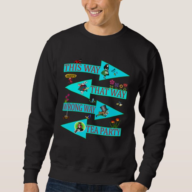 Alice in Wonderland White Rabbit Men Women Kids Te Sweatshirt (Front)