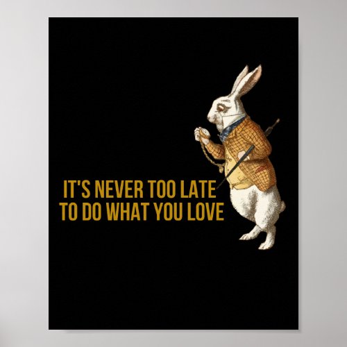 Alice in Wonderland White Rabbit Motivation Poster