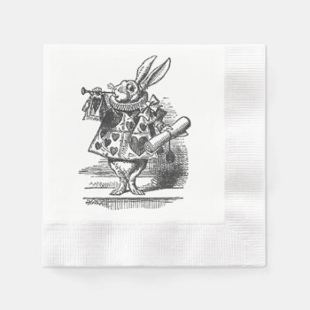Alice In Wonderland White Rabbit Napkin by spaceycasey at Zazzle