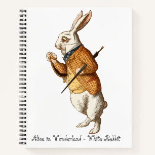Alice in Wonderland - White Rabbit Notebook