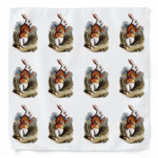 Alice in Wonderland White Rabbit Personalize Bandana