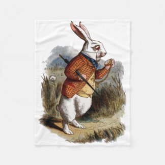 Alice in Wonderland White Rabbit Personalize Fleece Blanket