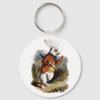 Alice in Wonderland White Rabbit Personalize Keychain