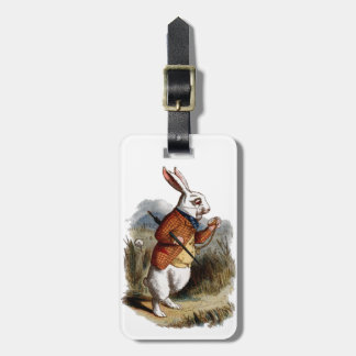 Alice in Wonderland White Rabbit Personalize Luggage Tag