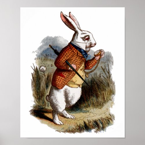 Alice in Wonderland White Rabbit Personalize Poster