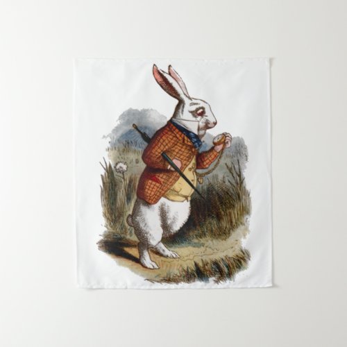 Alice in Wonderland White Rabbit Personalize Tapestry