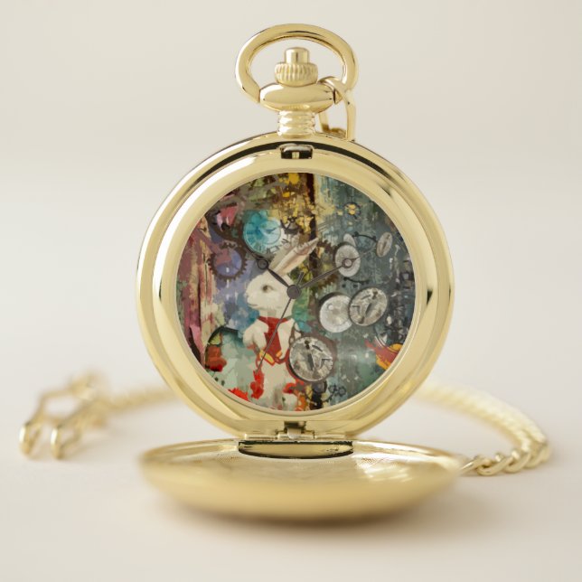 Alice in wonderland white rabbit pocket watch (Inside)