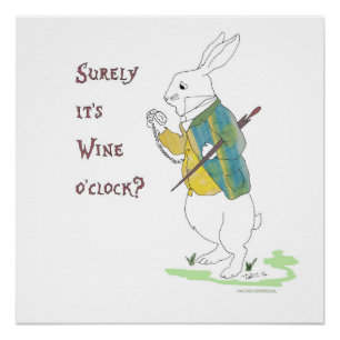 Alice in Wonderland White Rabbit. Poster