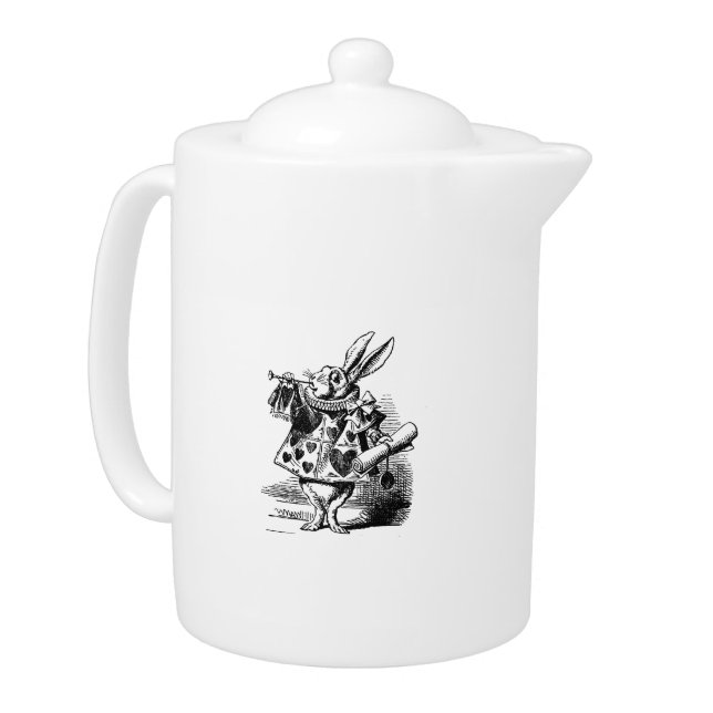 Alice in Wonderland - White Rabbit Rabinchen Hase Teapot (Left)