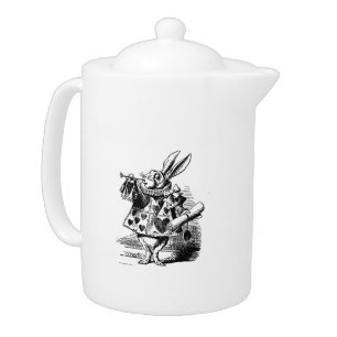 Alice in Wonderland - White Rabbit Rabinchen Hase Teapot