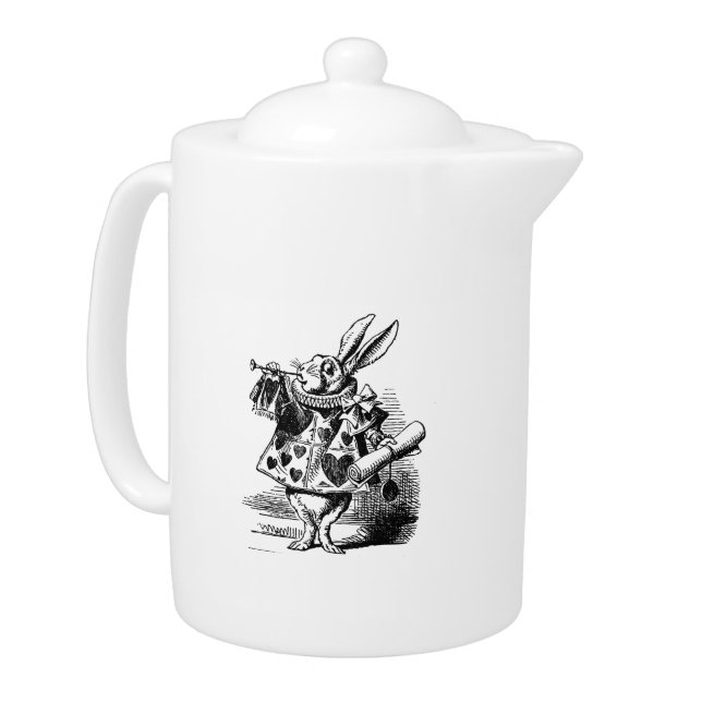 Alice in Wonderland - White Rabbit Rabinchen Hase Teapot (Left)