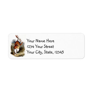 Alice in Wonderland White Rabbit Return Add Labels