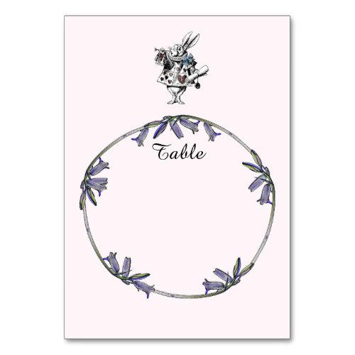 Alice in Wonderland White Rabbit Table Card