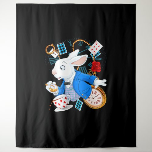 Alice In Wonderland  _ White Rabbit Tapestry