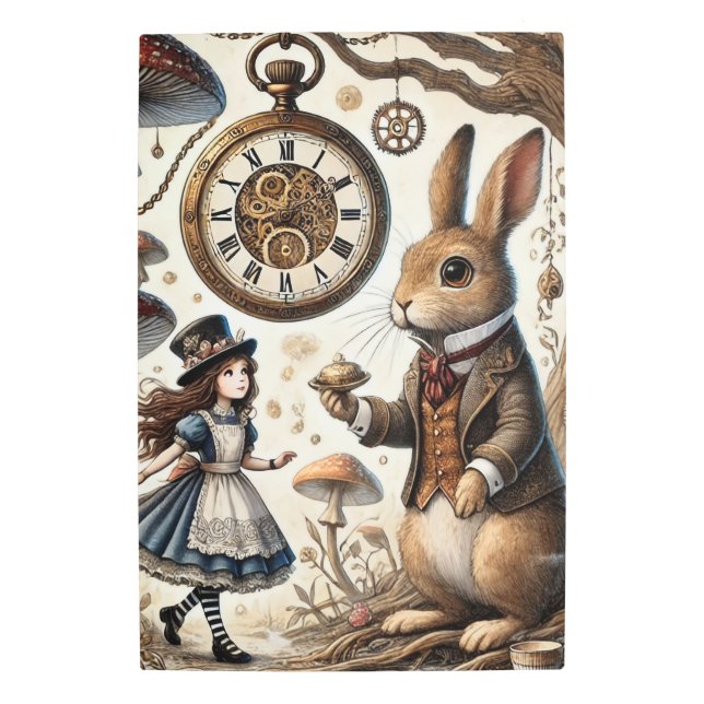 Alice in Wonderland White Rabbit tea Art (Front)