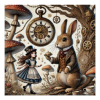 Alice in Wonderland White Rabbit tea Art