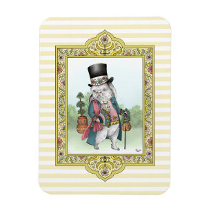 Alice in Wonderland White Rabbit Wearing Clothes Magnet