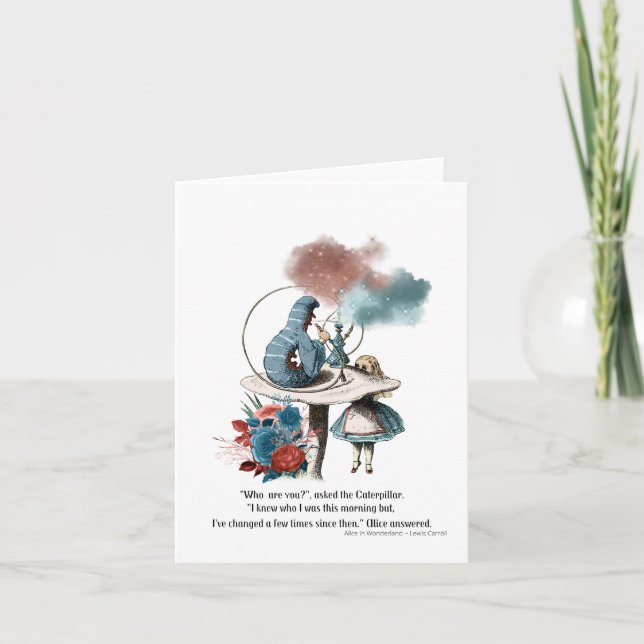 Alice in Wonderland  "who are you?" Card (Front)