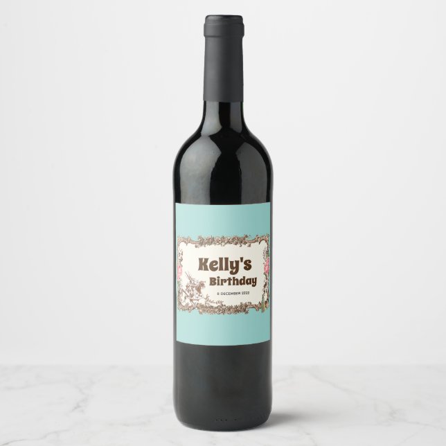 alice in wonderland wine label (Front)