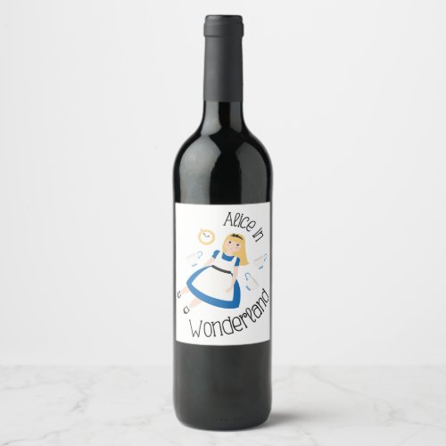 Alice In Wonderland Wine Label