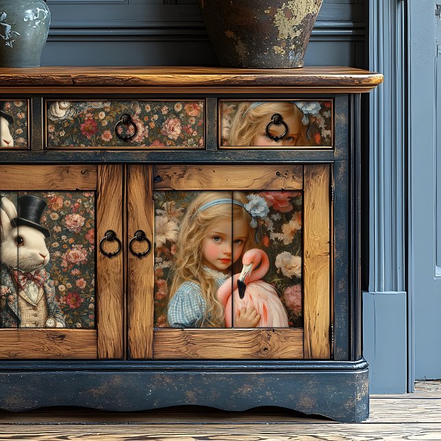 Alice in Wonderland with a Pink Flamingo Tissue Paper (Creator Uploaded)