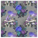 Alice in Wonderland with Caterpillar and Roses Fabric