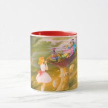 Alice in Wonderland with Caterpillar Coffee Mug