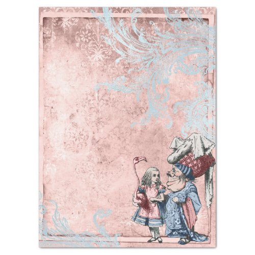 Alice in Wonderland with Duchess Pink Decoupage Tissue Paper