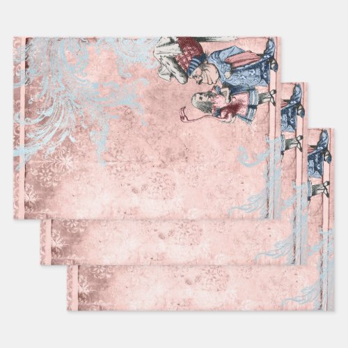 Alice in Wonderland with Duchess Pink Wrapping Paper Sheets