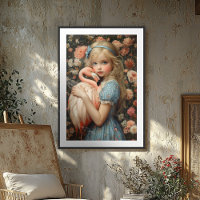 Alice in Wonderland with Flamingo Floral