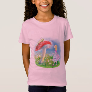 Alice in Wonderland with mushroom and caterpillar T-Shirt