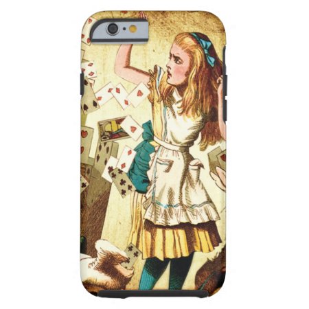 Alice In Wonderland With Playing Cards Tough Iphone 6 Case