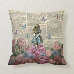 Alice In Wonderland - Wonderland Garden Throw Pillow
