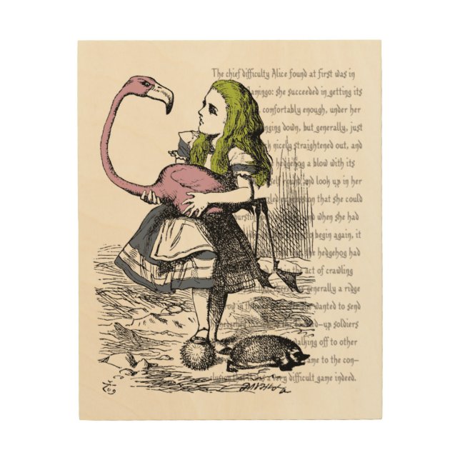 Alice in Wonderland Wood Canvas (Front)