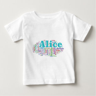 Alice in Wonderland Word Cloud Baby T-Shirt